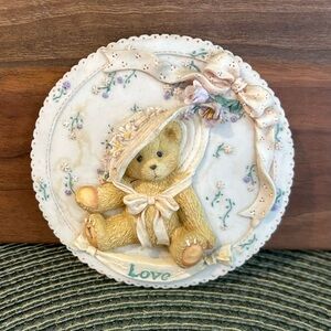 Cherished Teddies 1994 Enesco Wall Plaque "Love" 1994 Collectible Vintage Decor.